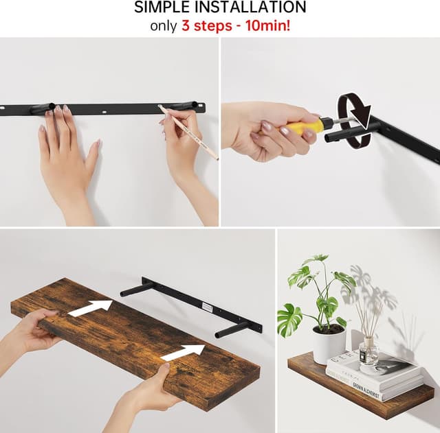 Thumbnail 5 de BAYKA 22.5-inch Floating Shelves