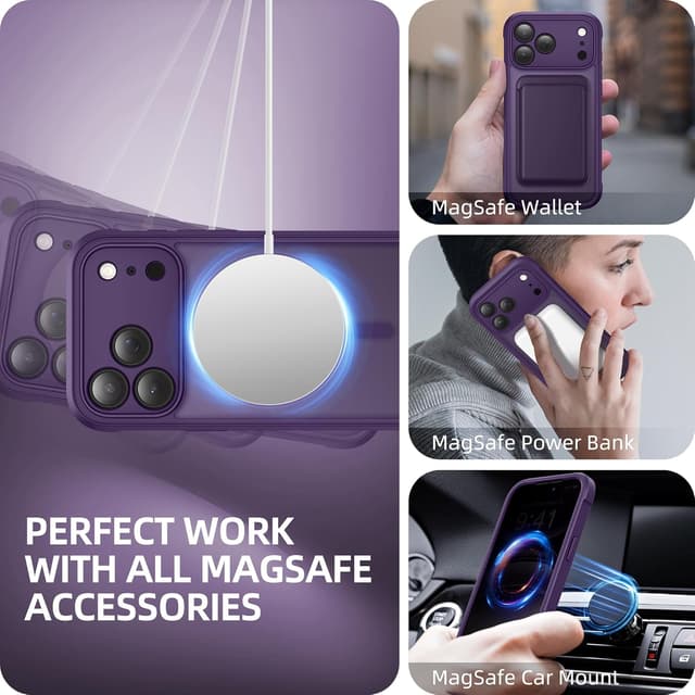 Thumbnail 6 de BERFY iPhone 17 Pro Max Case with MagSafe, Built-in Privacy Screen Protector (6.9")