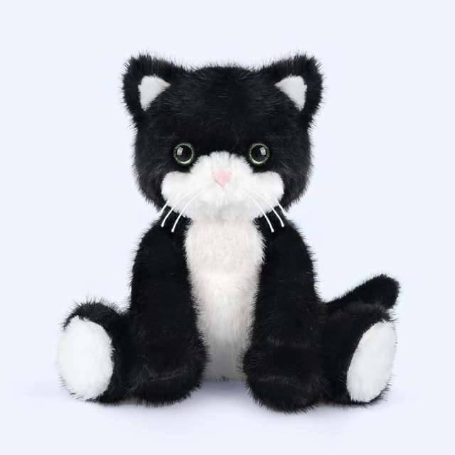 Thumbnail 6 de SuzziPals Heated Black & White Cat Plush with Lavender