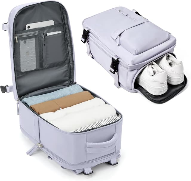 Thumbnail 6 de BJLFS Zaino da viaggio Ryanair 40x30x20 (sottovuoto con pompa) con scomparto laptop e tasca umido-asciutto