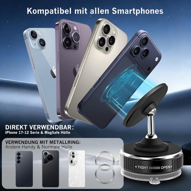 Thumbnail 6 de HOAMZ Magnetische Handyhalterung fürs Auto 20 kg