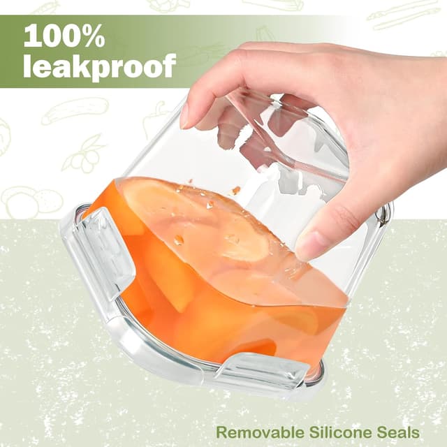 Thumbnail 3 de 32 oz Glass Soup Containers 4 Pack