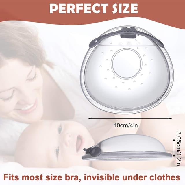 Detalle 2 de Lictin Milk Collection Shells (2-pack) with 10 Milk Storage Bags, 70ml Silicone Milk Collector