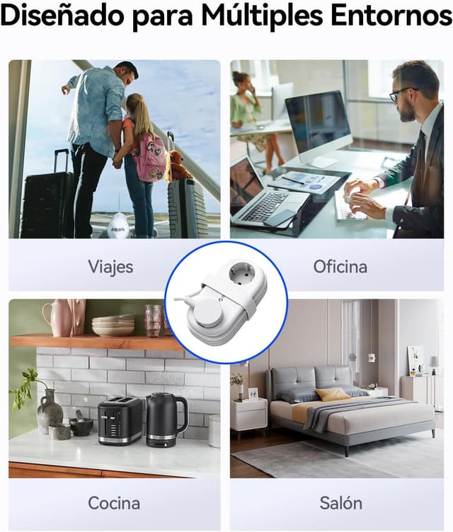 Thumbnail 5 de ORICO AP3-Negro regleta 5 en 1 con USB C 20W