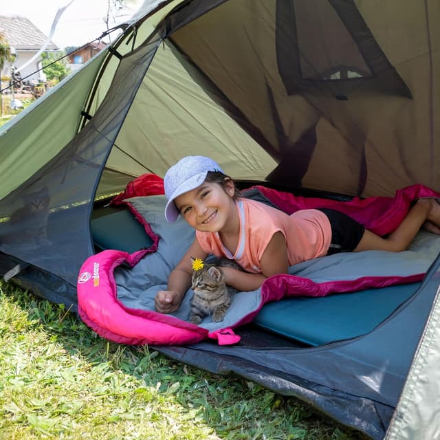 Detalle de outdoorer Kinderschlafsack Dream Express – Deckenschlafsack mit Baumwoll-Futter für Kinder