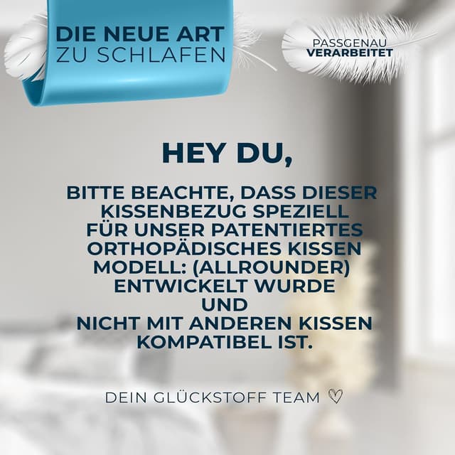 Detalle 1 de Glückstoff Kissenbezug Alleskönner