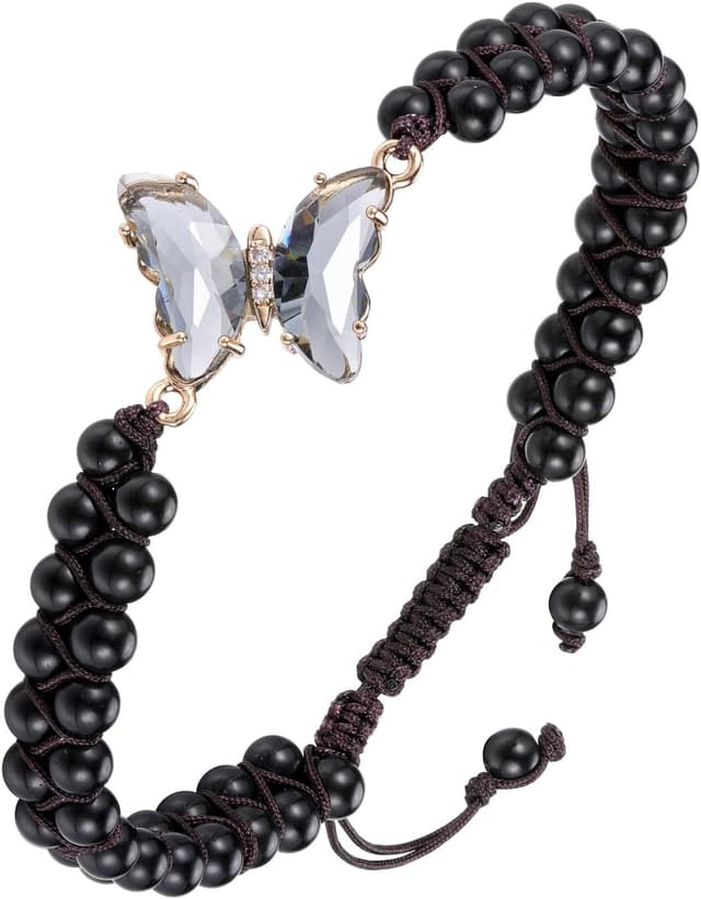Detalle de Crystal butterfly bracelet 4mm beads