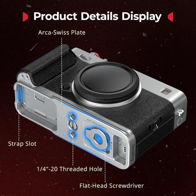 Thumbnail 6 de SmallRig 5447 X-E5 L-Shape Grip with Arca Quick Release Plate (1/4"-20) & Silicone Handgrip