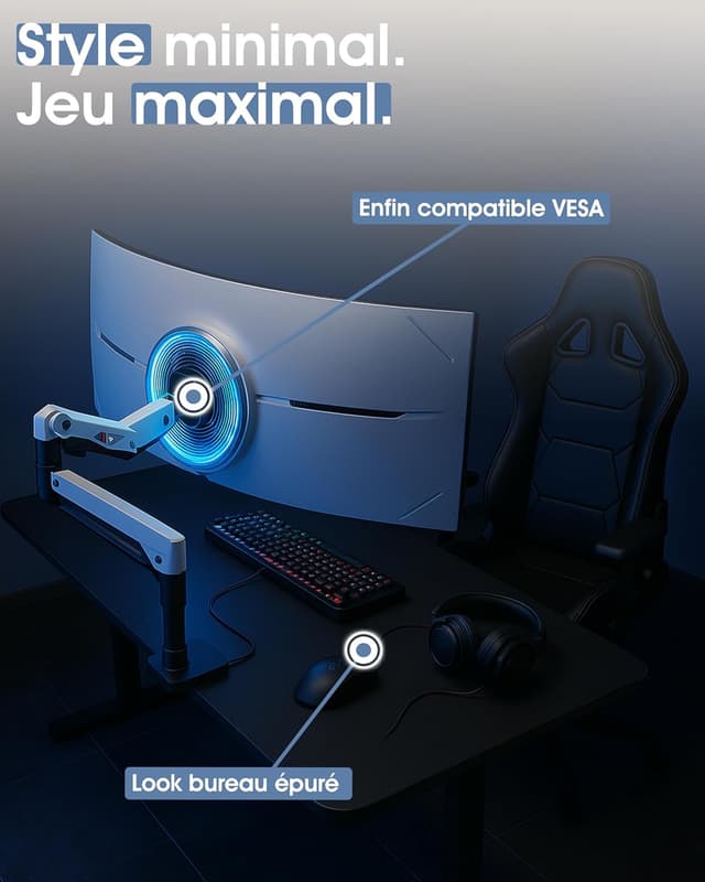 Detalle 2 de Adaptateur VESA 75x75 3IDEE pour Samsung Odyssey