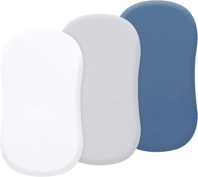 Detalle de Aisawate Moses Basket Sheets Set of 3 – Universal Microfibre Fitted Covers for Baby Bassinet Mattresses