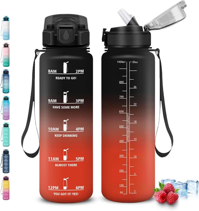 Detalle de Grsta Trinkflasche 1l mit Strohhalm