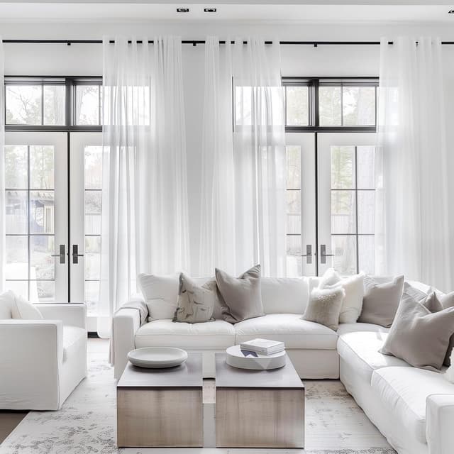 Thumbnail 1 de Topfinel Cortinas Visillos Blancas 2 Piezas ✨ Ventana y Cocina