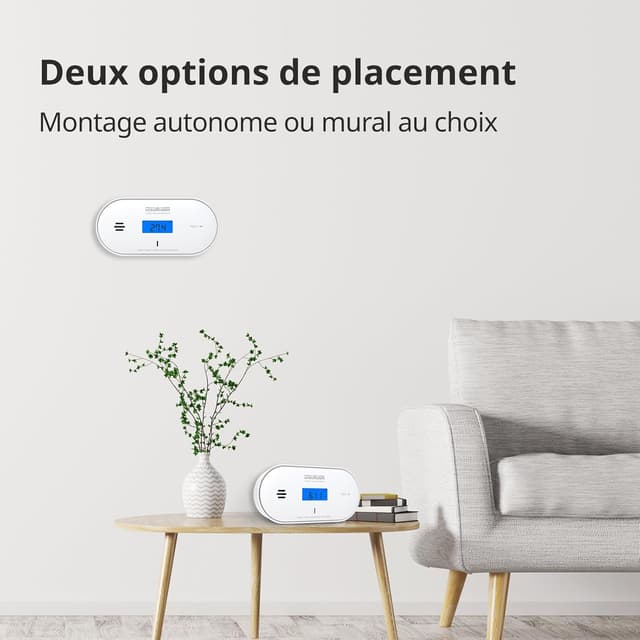 Thumbnail 6 de Détecteur de monoxyde de carbone 10 ans avec écran LCD 🏠