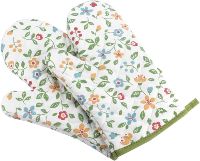 Detalle de Hitzebeständige Ciieeo Backhandschuhe mit Blumen
