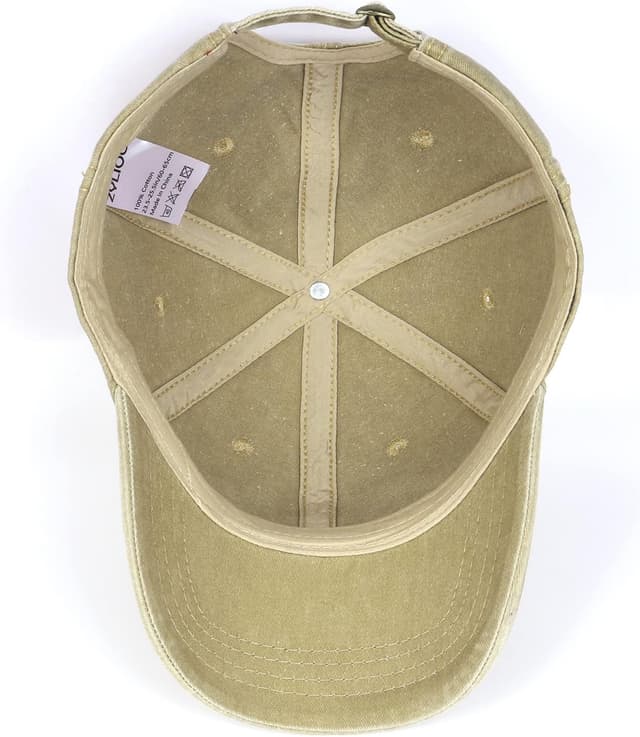 Detalle de Zylioo XL/XXL Washed Cotton Baseball Cap (Big Heads) — Big Vintage sports hat