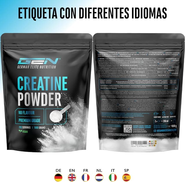 Thumbnail 5 de Creatina Monohidrato 1000 g 293 porciones