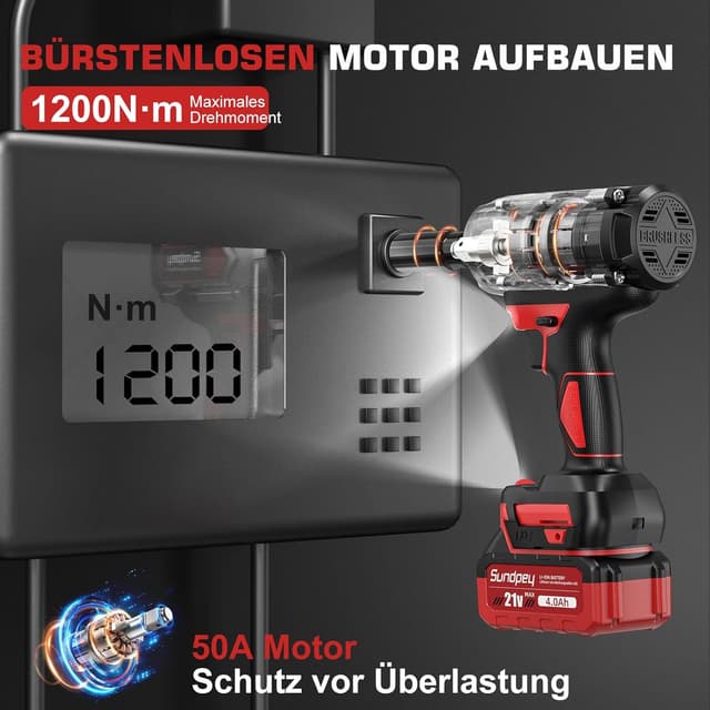 Thumbnail 2 de Sundpey 8000mAh Akku Schlagschrauber đ