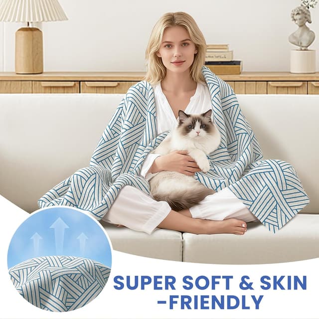 Detalle 2 de Ystyle Telo copridivano 200x230 cm antiscivolo antigraffio lavabile, Blu Oceano