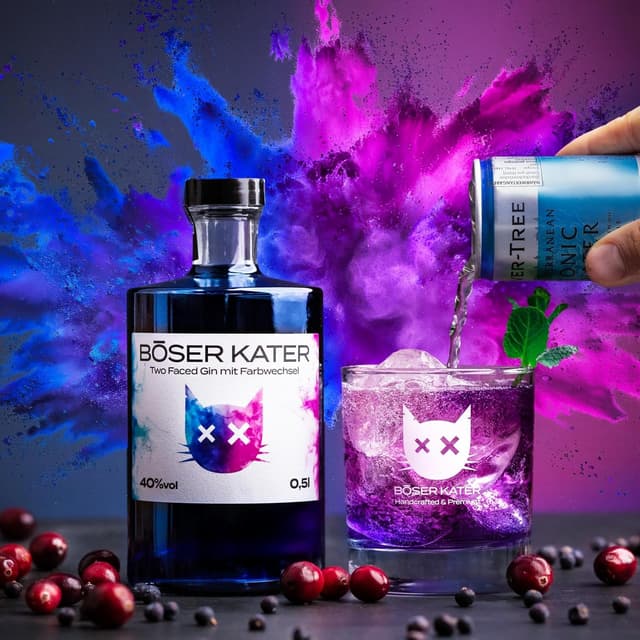 Detalle de Böser Kater Magic Two Faced Gin Set 0,5 l