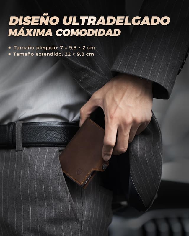 Thumbnail 5 de LORZOR Carteras Hombre RFID 10 tarjetas