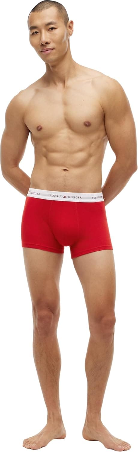 Detalle 2 de Tommy Hilfiger Herren 3er Pack Boxershorts Trunks Unterwäsche (klassisches Tragegefühl im Set)