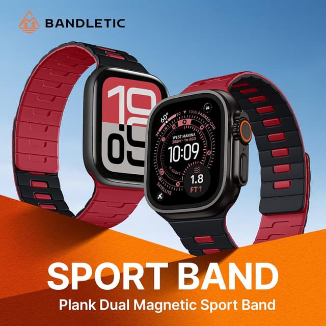 Detalle 2 de Bandletic double magnetic Apple Watch strap 49mm
