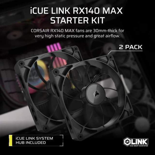 Detalle 2 de Corsair iCUE LINK RX140 MAX ventilador 140 mm