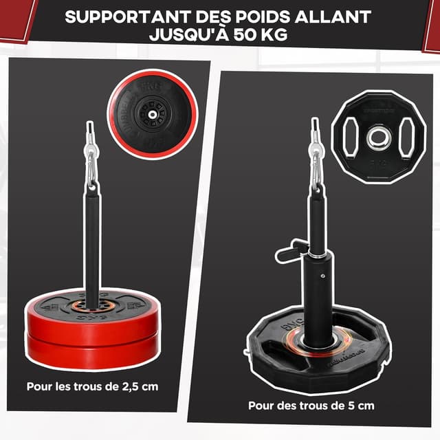 Thumbnail 3 de SPORTNOW Système de poulie de musculation 50 kg