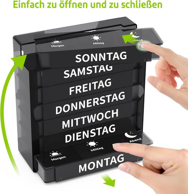 Detalle 2 de 7-Tage Pillenbox Opret mit 3 Fächern