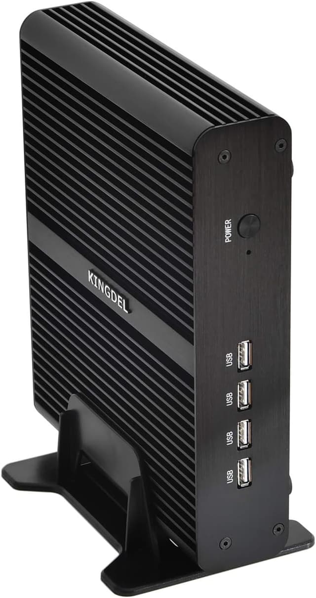 Detalle 2 de KINGDEL NC860 Fanless Mini PC (i7-8550U, 16GB RAM, 512GB NVMe) for quiet 24/7 use