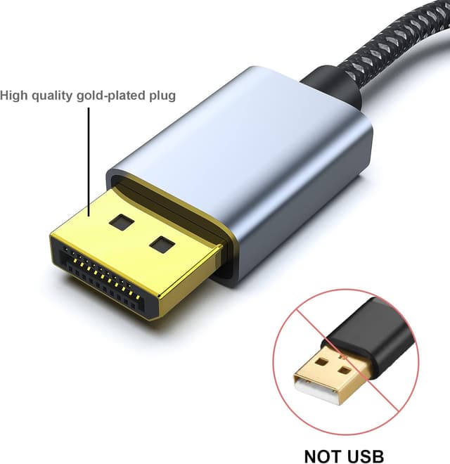 Detalle de BENFEI DisplayPort a HDMI 2 cavi 2K 60Hz