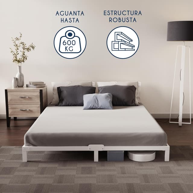 Thumbnail 2 de Dreamzie Cama de Metal 160x200 con Somier Blanco