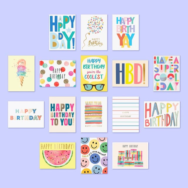Detalle de S&O Happy Birthday Cards 50 pack 📬