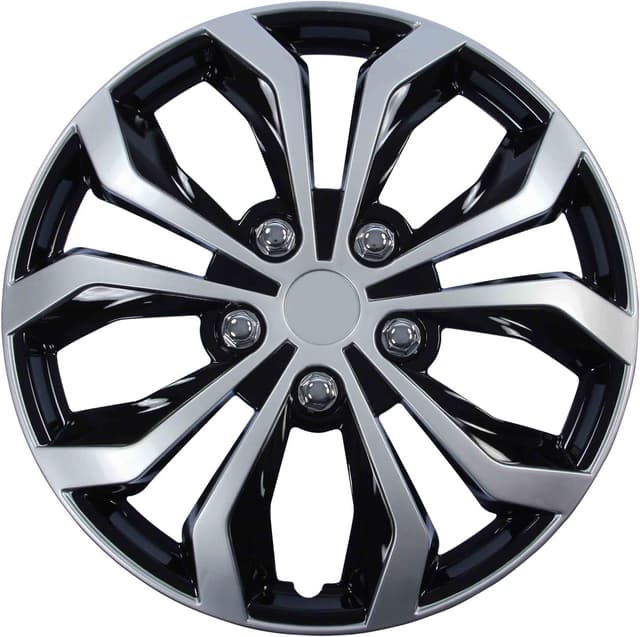 Thumbnail 2 de cartrend Daytona Radzierblenden 16 Zoll Schwarz Silber