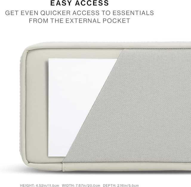 Detalle de Native Union Stow Organizer premium travel tech kit (Sandstone) for cables, charger and small essentials