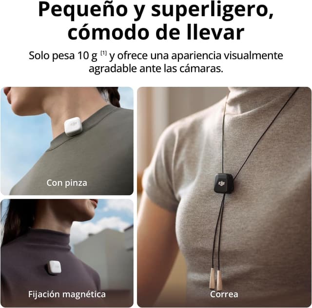 Detalle 2 de DJI Mic Mini Inalámbrico 📱 Compacto, 48h, Cancelación Ruido