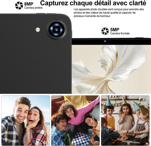 Thumbnail 6 de SKYEGG X2 Android 15 tablette 10 pouces avec Gemini AI, 22Go RAM + 128Go ROM, clavier et souris, WiFi 6 (Gris)