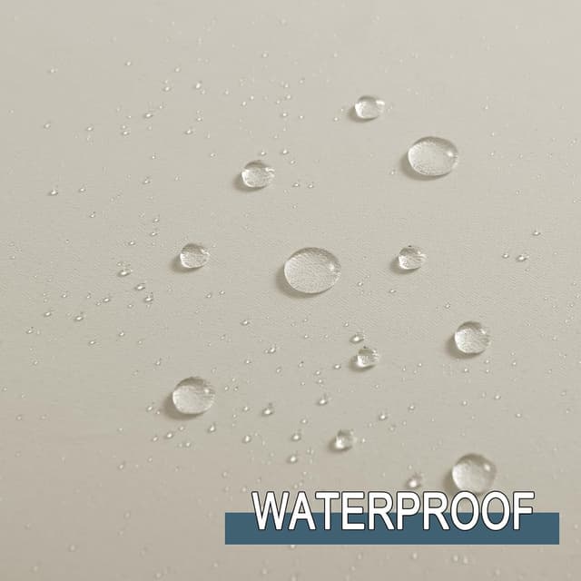 Detalle de PONY DANCE Balkon Vorhang im 2er-Set (hellbeige), wasserabweisend & blickdicht für Terrasse/Balkon, H 213 x B 132 cm