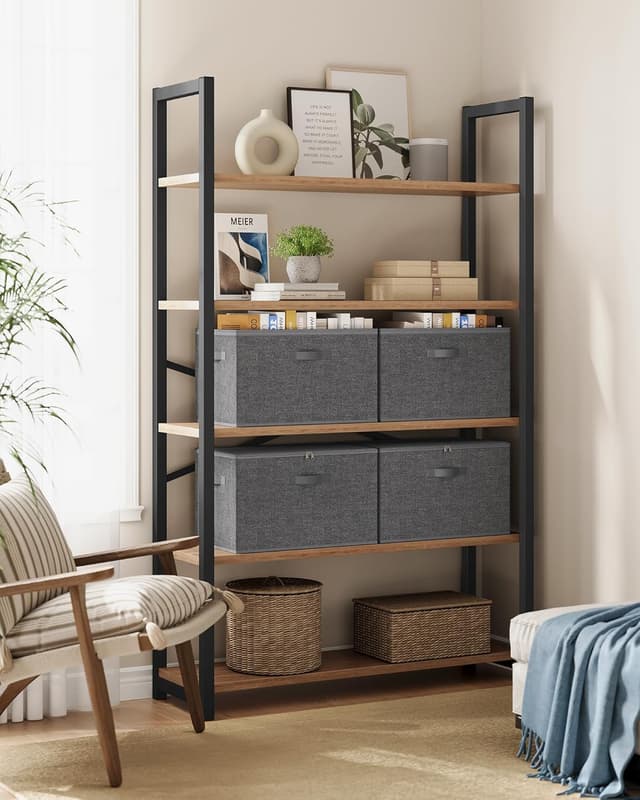 Thumbnail 6 de SONGMICS Aufbewahrungsbox mit Deckel (faltbare Stoffbox) – 3er Set, schiefergrau, 50 x 30 x 30 cm