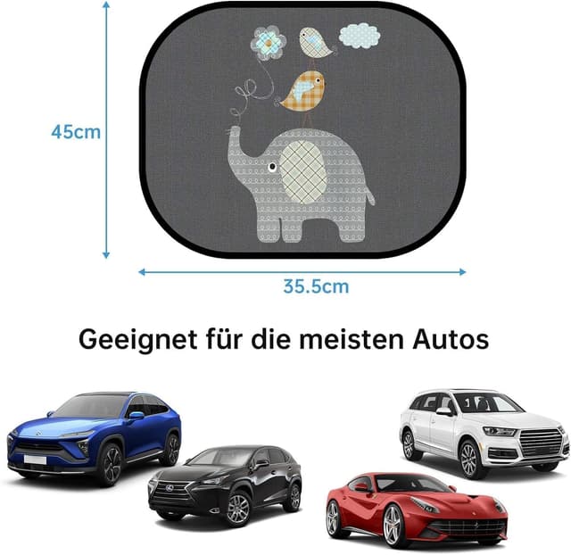 Detalle 2 de ACELIFE Tendine parasole auto bambini UPF50+ 45x35,5 cm