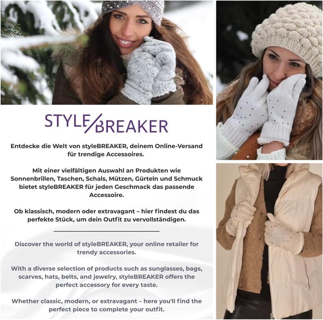 Thumbnail 5 de styleBREAKER 09010040 Gants d'hiver femme