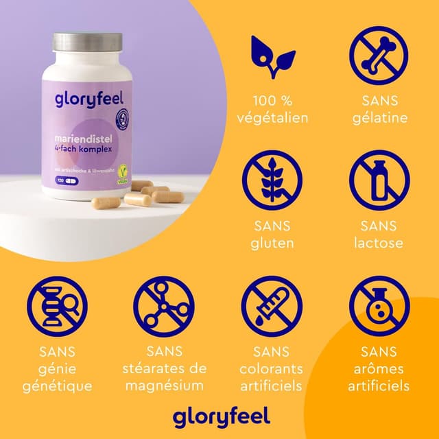 Detalle 2 de Complexe Chardon Marie 120 gélules 500 mg