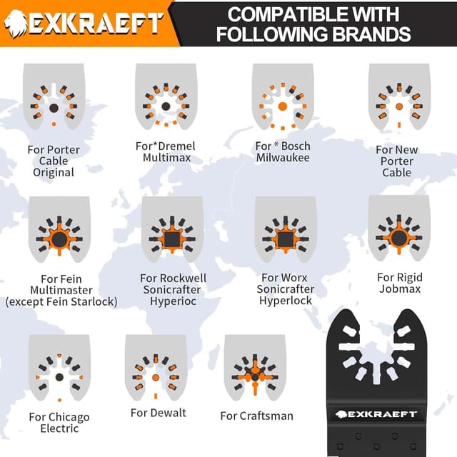 Thumbnail 6 de EXKRAEFT 50 PCS multi tool blades for oscillating tools 🛠