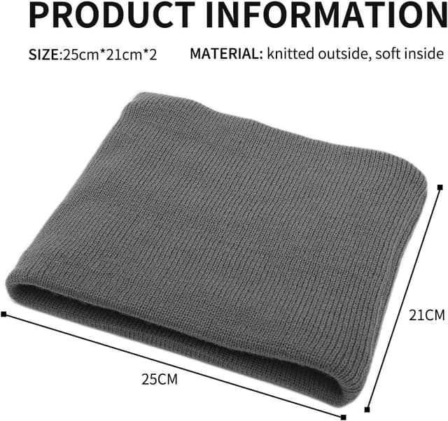 Detalle 2 de HGDGears Winter Neck Warmer for Men – Double-layer windproof thermal snood scarf for outdoor cycling, skiing and more