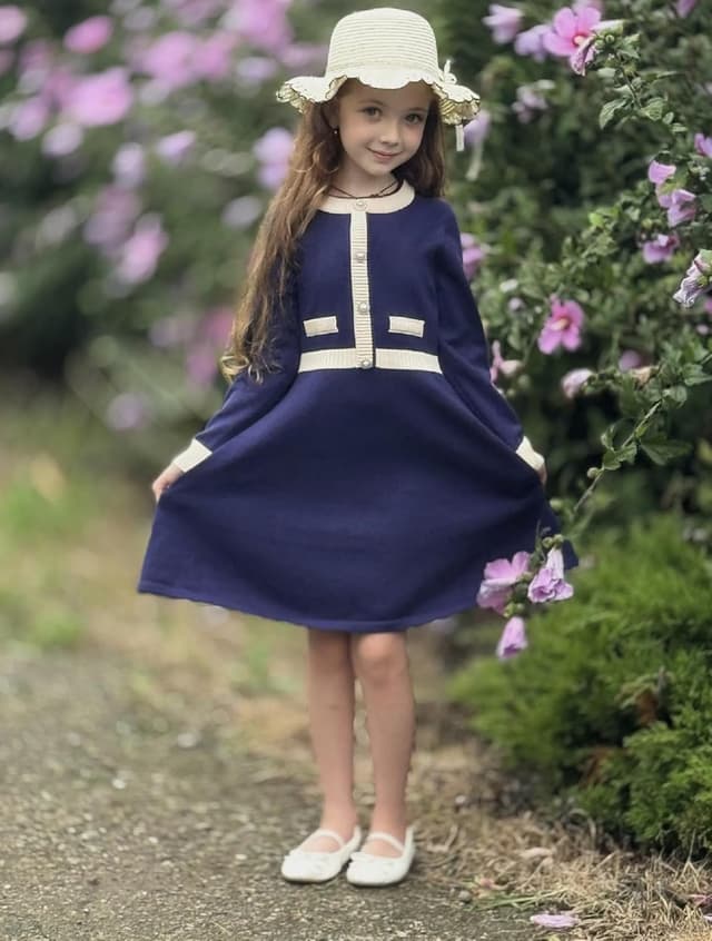 Thumbnail 4 de Arshiner Ragazze Abito Invernale A-Line 6-14 Anni