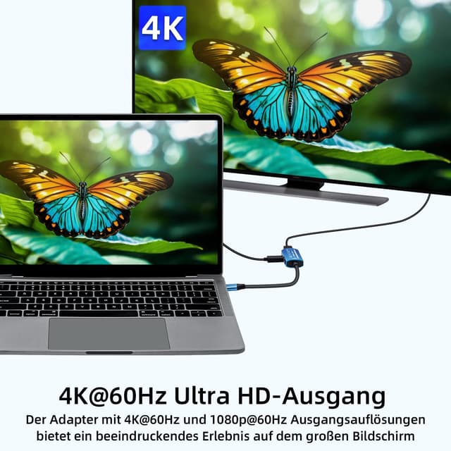 Thumbnail 6 de Mcbazel USB‑C Adapter für AR‑Brillen: 4K@60Hz, 100W PD Schnellladung (USB‑C Male auf Female)