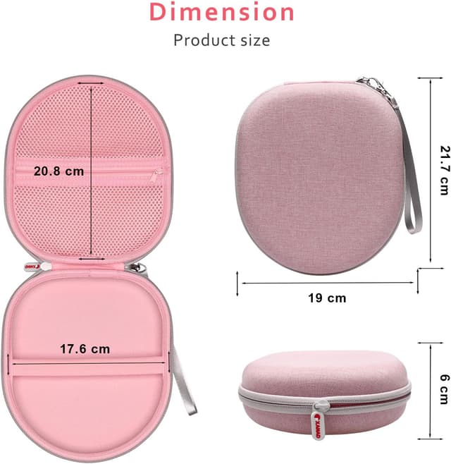Detalle de XANAD Tasche für JBL Tune / Sony WH-CH Bluetooth-Kopfhörer (Rosa)