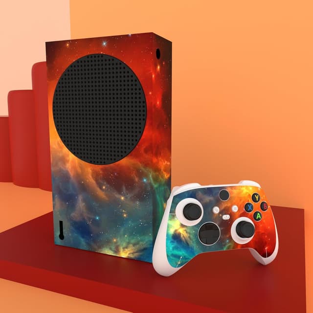 Thumbnail 4 de playvital Orange Star Universe vinyl skin for Xbox Series S