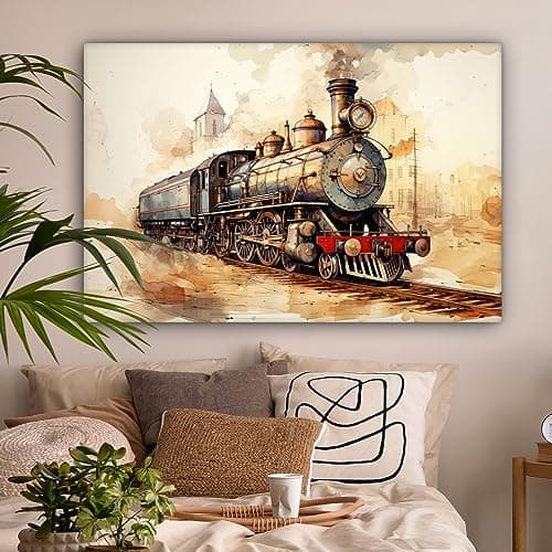 Thumbnail 5 de MuchoWow Tableau Murale Train 120x80 cm