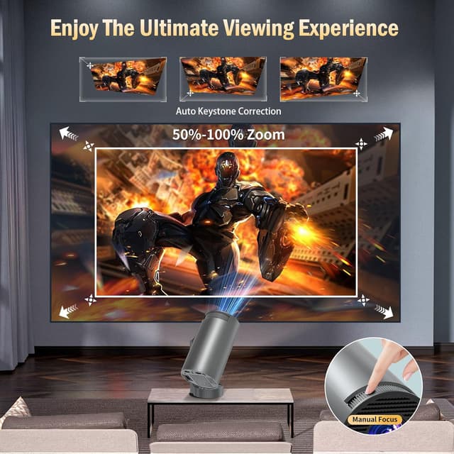 Detalle 2 de Mini Projector 4K Support 1080P smart projector 🎥